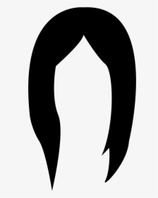 Hair Wig Long And Black Shape - Wig Symbol, HD Png Download, Transparent PNG