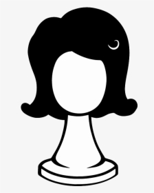 Wig Black And White Clip Art, HD Png Download, Transparent PNG