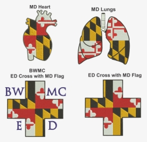 Transparent Maryland Flag Png - Maryland Caduceus Rn, Png Download, Transparent PNG