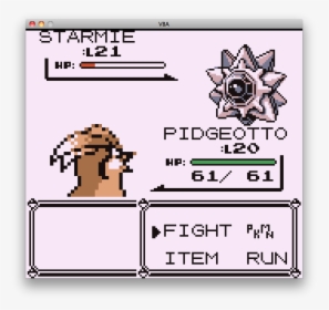 Pidgeotto Defeats Starmie - Pokemon 1996 Video Game, HD Png Download, Transparent PNG