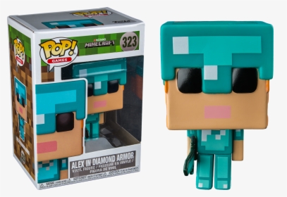 Alex With Diamond Armor Funko Pop Vinyl Figure - Charged Creeper Funko Pop, HD Png Download, Transparent PNG
