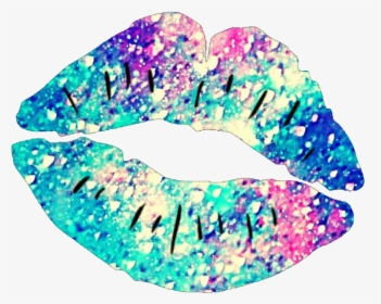 Lips Clipart Sparkling Transparent - Glitter Colorful Clipart Kisses, HD Png Download, Transparent PNG