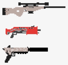 Firearm , Png Download - Perler Beads Fortnite Guns, Transparent Png, Transparent PNG