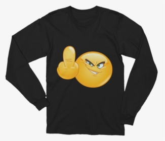 Unisex Middle Finger Emoji Long Sleeve T-shirt - Eat Like A Beast, HD Png Download, Transparent PNG
