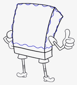 How To Draw Spongebob Easy Step - Spongebob Drawing Easy Small, HD Png Download, Transparent PNG