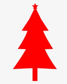 Clip Art Red Christmas Tree , Png Download - Christmas Tree Silhouette Png, Transparent Png, Transparent PNG