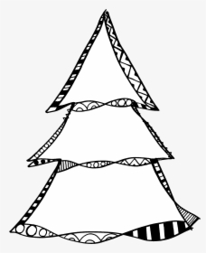Christmas Tree Outline Free Digi Stamp - Christmas Tree, HD Png Download, Transparent PNG