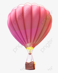 Hot Air Balloon Hot Air Balloon Clipart Landscape - Hot Air Balloon Pink Transparent Background, HD Png Download, Transparent PNG