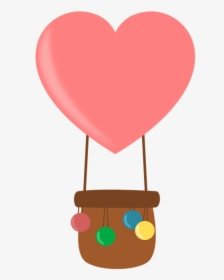 Hot Air Balloon, Balloon, Colors, Inflation, Design - Heart Air Balloons Cartoon, HD Png Download, Transparent PNG