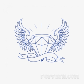 Diamond With Crown Drawing, HD Png Download, Transparent PNG