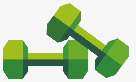 Green Dumbbell Clipart , Png Download - Dumbbell Png, Transparent Png, Transparent PNG