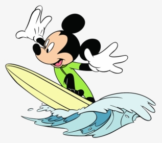 Disney Surfboard Clipart - Mickey Mouse Beach Party, HD Png Download, Transparent PNG