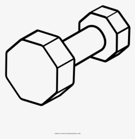 Dumbbell Coloring Page - Dumbbell, HD Png Download, Transparent PNG