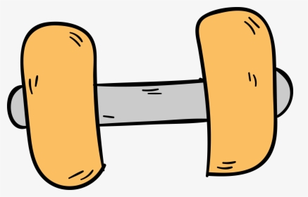 Transparent Weight Lifting Bar Clipart - Dumbbell Cartoon Png, Png Download, Transparent PNG