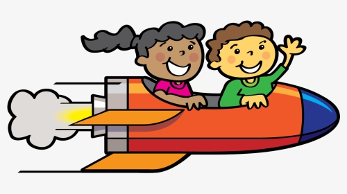 Rocket Clipart Childrens - Rocket Child Clipart, HD Png Download, Transparent PNG