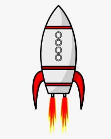 Clipart Moon Rocket - Transparent Background Spaceship Cartoon, HD Png Download, Transparent PNG