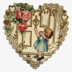 Vintage Valentines Cupids Door - Vintage Transparents Valentines, HD Png Download, Transparent PNG