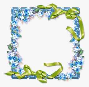Фото, Автор Bzikolya На Яндекс - Blue And White Flowers Icons Frame, HD Png Download, Transparent PNG