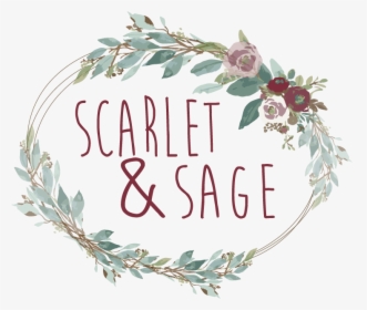 Scarlet And Sage Logo Moon Flower - Calligraphy, HD Png Download, Transparent PNG