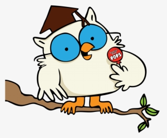 Mr Owl On Branch - Tootsie Pop Owl, HD Png Download, Transparent PNG