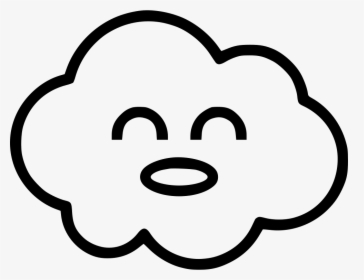 Cloud Happy Kid - Cloud With Face Png, Transparent Png, Transparent PNG