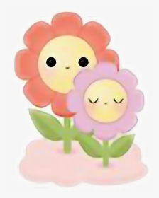 #florecitas #cutte #kawaii #sticker #flowers - Cartoon, HD Png Download, Transparent PNG