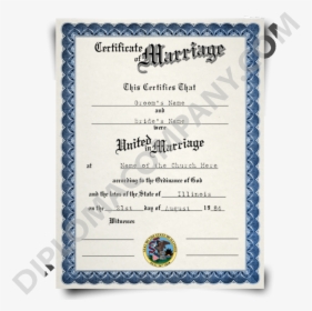 Fake Marriage Certificates - Copy Of Marriage Certificate Ontario, HD Png Download, Transparent PNG