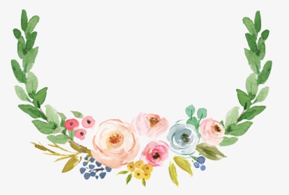 Garland Transparent Hand Painted Flowers Png This Backgrounds - Transparent Background Flower Png, Png Download, Transparent PNG