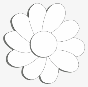 Daisies Clipart Flowerblack - White Flower On Black Background Clip Art, HD Png Download, Transparent PNG