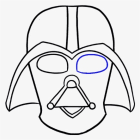 How To Draw Dart Vader - Draw Darth Vader Helmit, HD Png Download, Transparent PNG