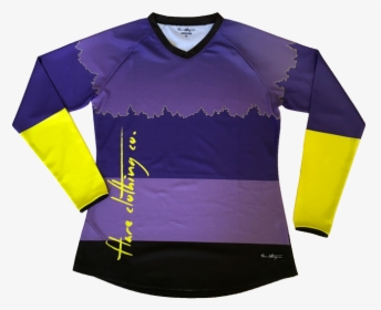 Flare Roost Downhill Jersey Purple - Long-sleeved T-shirt, HD Png Download, Transparent PNG