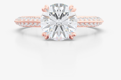 Rose Gold Engagement Ring With Hidden Stones, HD Png Download, Transparent PNG