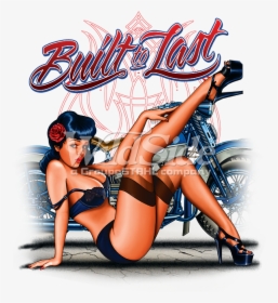 Built To Last - Motorcycle Pin Up Girl, HD Png Download, Transparent PNG