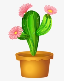 Picture My Garden Valley - Cactus With Flower Clipart, HD Png Download, Transparent PNG