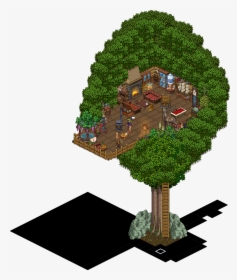 Habbo Sulake Tree House Free Hq Image Clipart - Tree House Habbo, HD Png Download, Transparent PNG