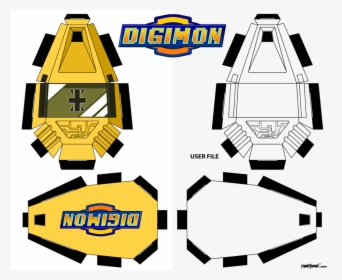 Digicrest 2012 Ver Reliability User Blank By Randyfivesix - Papercraft Digimon Digivice, HD Png Download, Transparent PNG