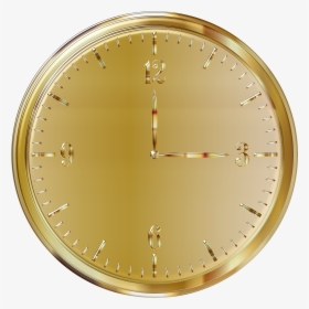 Transparent Clock Clipart - Gold Clock Transparent, HD Png Download, Transparent PNG