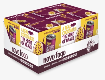 Novo Fogo Sparkling Caipirinha Passion Fruit 24 Pack - Chocolate, HD Png Download, Transparent PNG