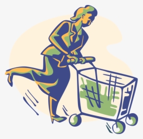 Vector Illustration Of Supermarket Grocery Shopper - Product, HD Png Download, Transparent PNG