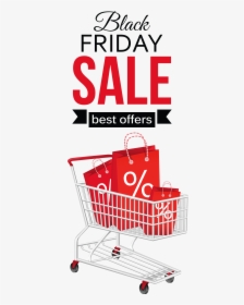 Wagon Clipart Trolley - Black Friday Shopping Cart, HD Png Download, Transparent PNG