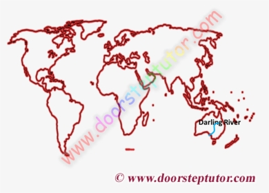 Image Of Darling River Map - Map Of The World, HD Png Download, Transparent PNG