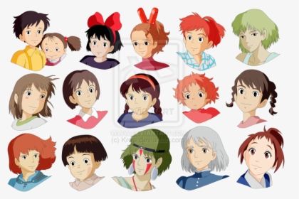 Transparent Ponyo Png - Studio Ghibli Girls, Png Download, Transparent PNG