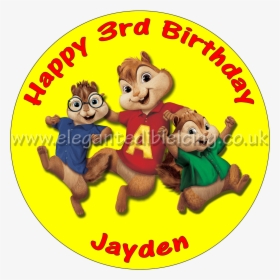 Alvin And The Chipmunks Personalised Cake Topper - Alvin And The Chipmunks Render, HD Png Download, Transparent PNG