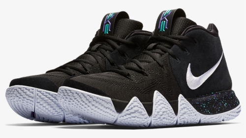 Kyrie 4 Black White - Kyrie 4 Black And Blue, HD Png Download, Transparent PNG