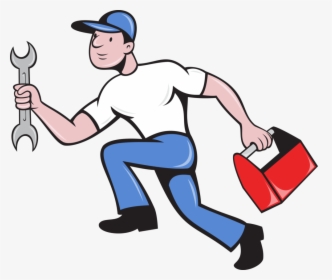 Prepossessing 90 Garage Door Repair Clipart Design - Cartoon Of Mechanic, HD Png Download, Transparent PNG