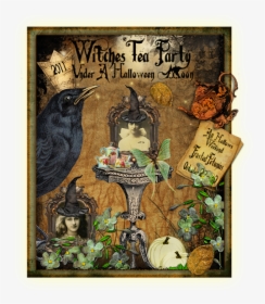 Witches Tea Party Under A Halloween Moon - Halloween Witches Tea Party, HD Png Download, Transparent PNG