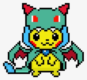 Pixel Art Pokémon Charizard X, HD Png Download, Transparent PNG