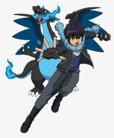 Alain And Mcharizard X - Pokemon Alain And Mega Charizard, HD Png Download, Transparent PNG