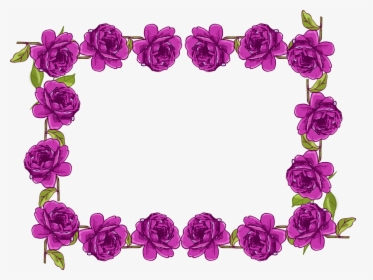 Download Purple Border Frame Png Transparent Picture - Transparent Png Flower Purple Png, Png Download, Transparent PNG
