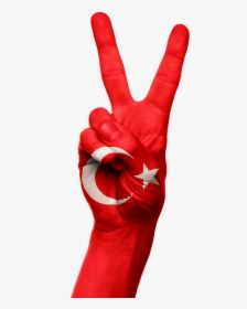 Turkey Flag Hand Png, Transparent Png, Transparent PNG
